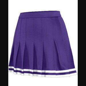 NWT Champion Womens "Traditional Pleated" Double Knit Skirt Purple 2XL $60.00